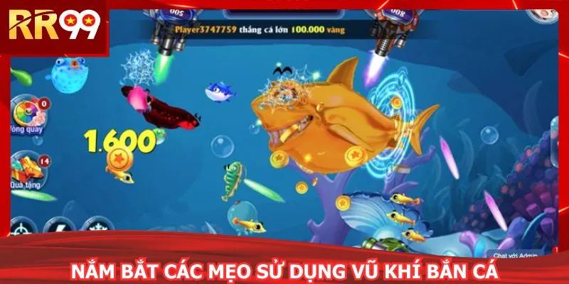 Nắm bắt các mẹo sử dụng vũ khí bắn cá